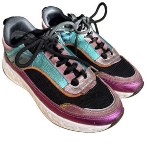 KURT GEIGER london sneakers women US 6.5 /EUR 37 White/Multi Color Orig $175.00